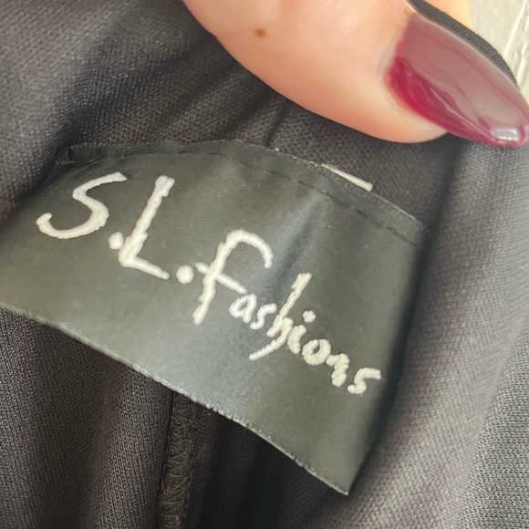 S.L. Fashions Dress Black 100% Polyester Pullover Beaded sleeveless Formal Y2K - Picture 5 of 8